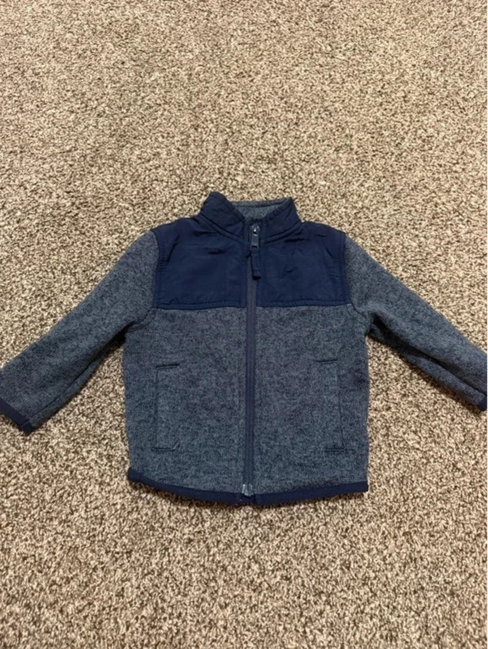 The Children’s Place Kids Medium 9-12 Navy Blue Full Zip Fleece Jacket